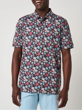 Travis Mathew Featherweight Fairway Fit Floral Polo NWT